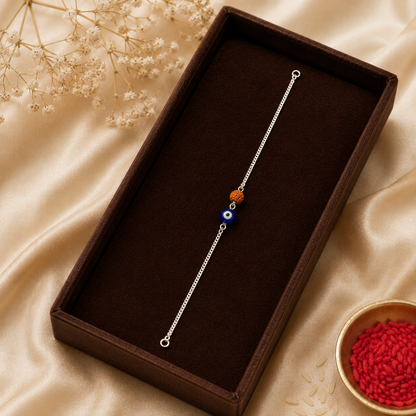 Viral Rudraksh Bracelet - Pure Silver Rakhi